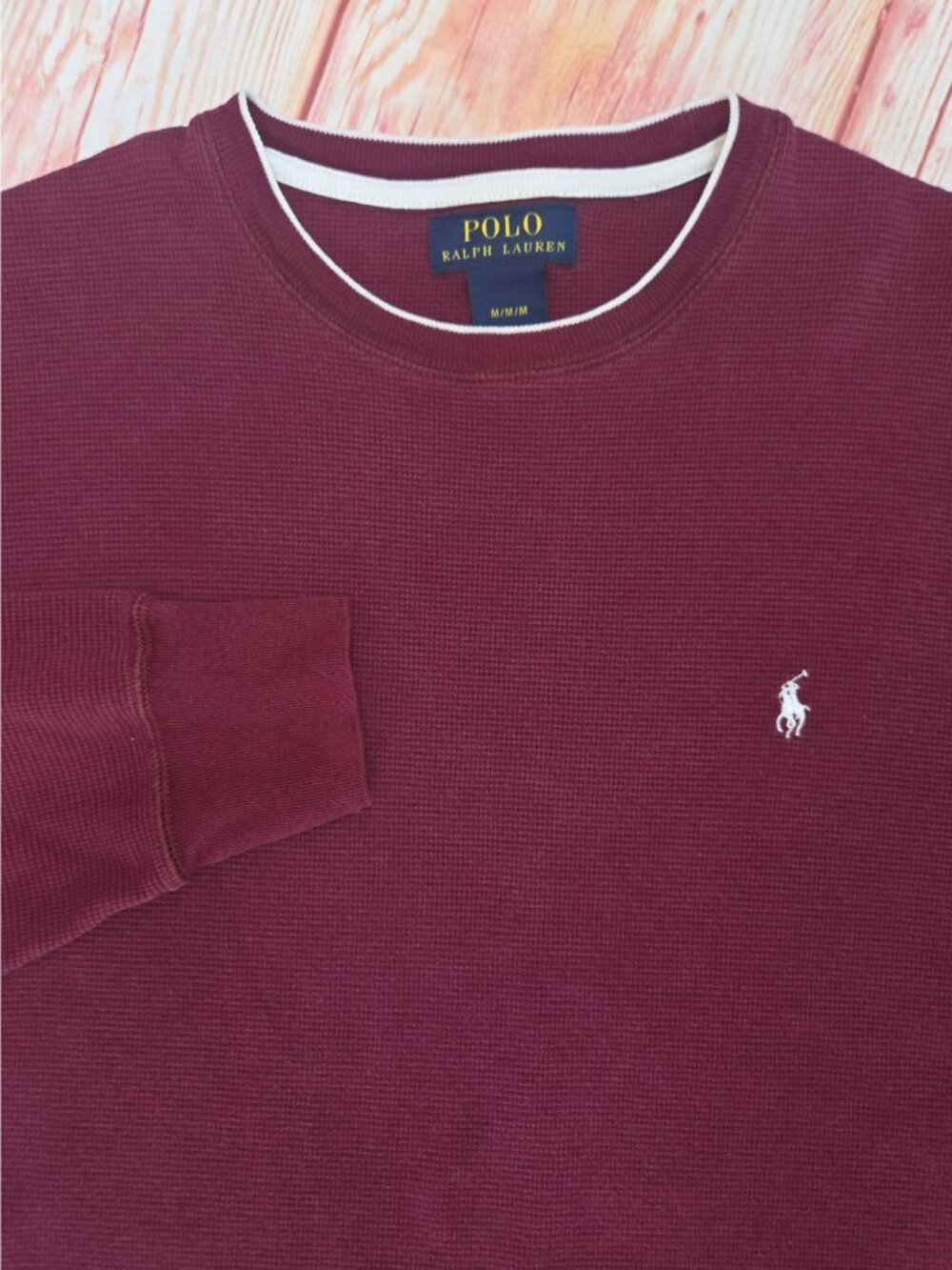 Polo Ralph Lauren Mens Maroon Thermal Shirt Medium